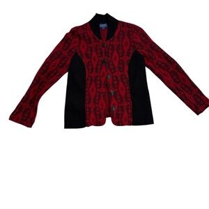 Vintage Pendleton Wool Red and Black Patterned Blazer